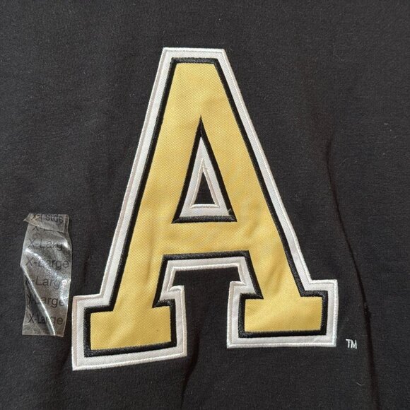 Army Black Knights Hoodie Sweatshirt, Cotton Blend, Black + Yellow, XL *Damaged* - Picture 3 of 9